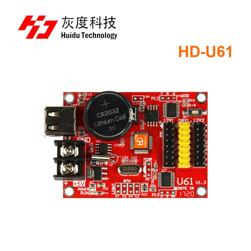 Huidu-HD-U61 gráfico pequeño, tarjeta de control led, U-DISK