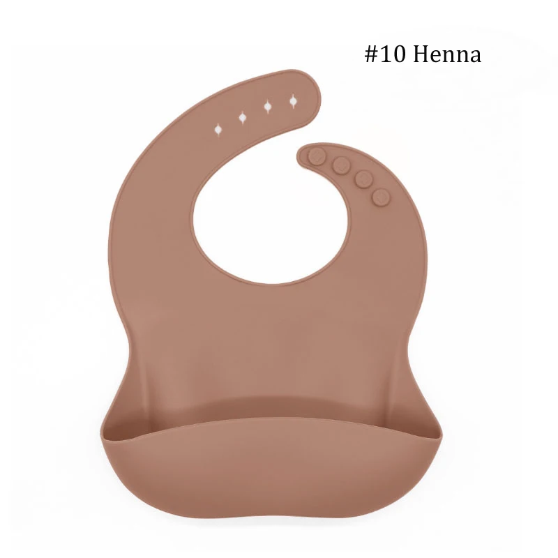 Baby Silicone Bibs Adjustable Waterproof Soft Baby Solid Scarf Lunch Apron Toddler Newborn Baby Feeding Tableware for Kids