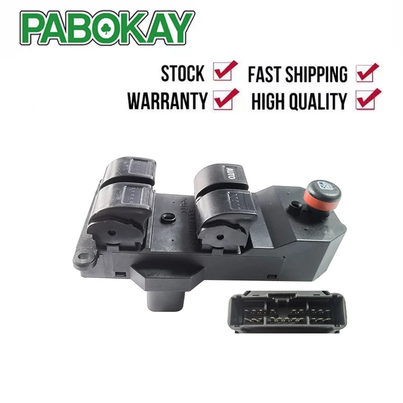 Front Master Power Window Switch Driver Side Left For HONDA CrV Civic 4 Door Car Windows  2001-2006 335750-S5A-A02ZA