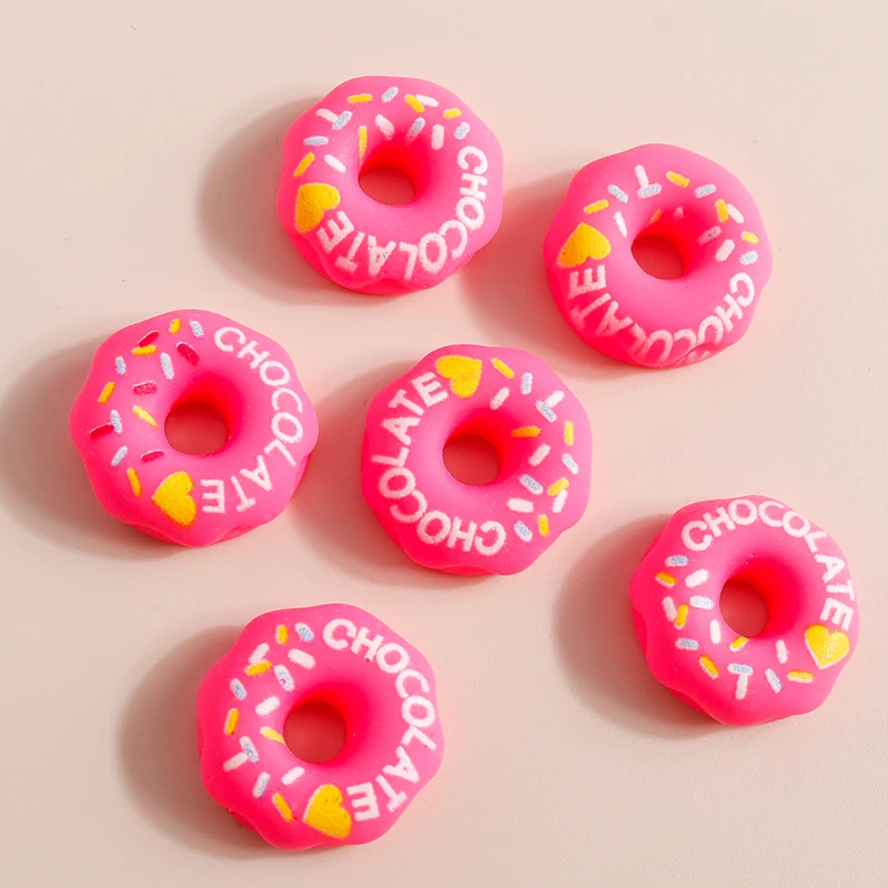 10 Stück Mix Mini Süße Lebensmittel Dessert Donut Kuchen Flache Rückseite Harz Cabochon Verzierungen DIY Scrapbooking für Mädchen Haarschleifen – Detail 12