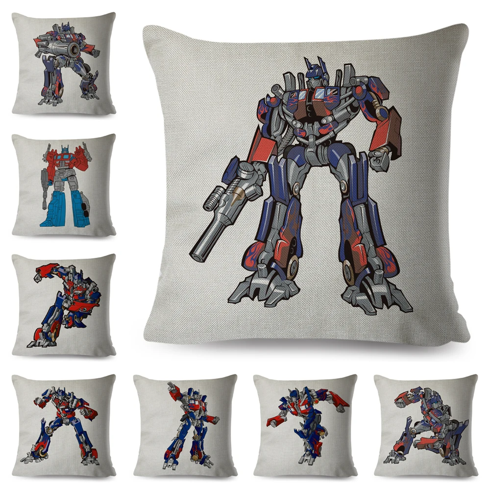 Transformation Pillowcase Cushion Cover for Sofa Home Car Decor Classic Movie Cartoon Pillow Case Polyester 45x45cm