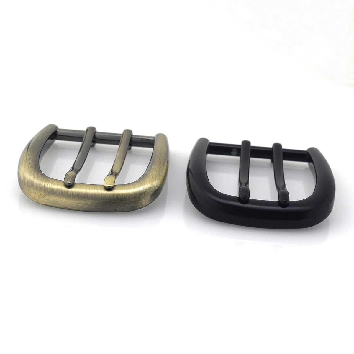 1pcs 40mm Metal Belt Buckles Double Pin Brushed Matte End Bar Buckles High Quality Fit for 37mm-39mm Leather Belt Craft Parts