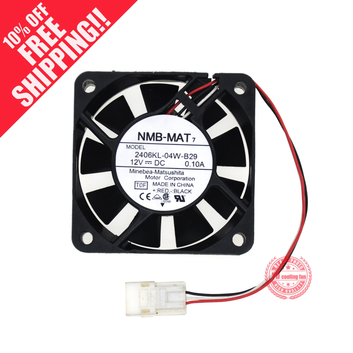 

NEW NMB-MAT Minebea 2406KL-04W-B29 6015 12V 0.10A Projector cooling fan