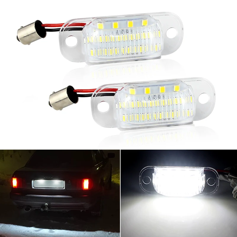 2Pcs For Audi 80 B4 For Audi 100 C4 For Audi A6 C4 For Audi Cabriolet High Brightness White LED License Plate Light