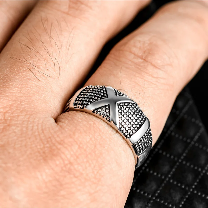 Buyee 925 Sterling Silver Lover Couples Ring Sets Elegant X Gray Sweet Ring Finger for Woman Man Fashion Fine Jewelry Circle