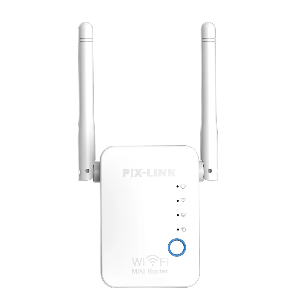 300Mbps PIXLINK Wireless Router WiFi Range Extender Booster Wi-Fi Repeater Network Signal Booster Antennas Easy Setup WR17