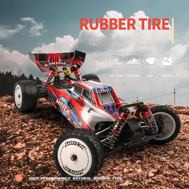 1/10 RC Car Wltoys 104001 4WD 2.4G Racing Car Remote Control Toys for Children 45km/h High Speed Vehicle Models Toys for boys