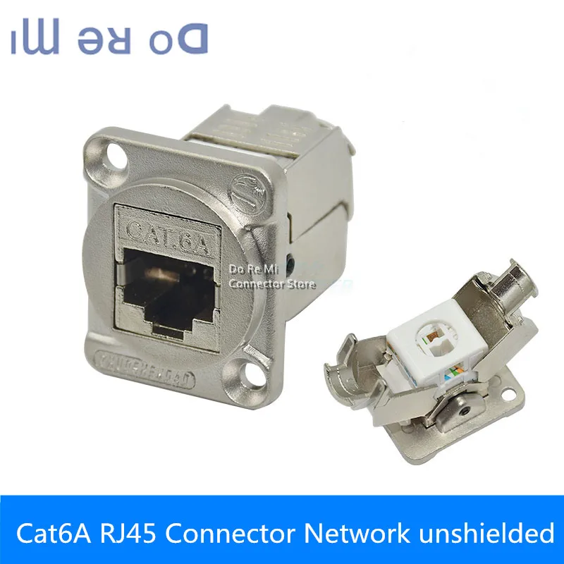 Network non-shielded D type 86 panel RJ45 CAT6A 10 megabit high speed broadband crimping socket module