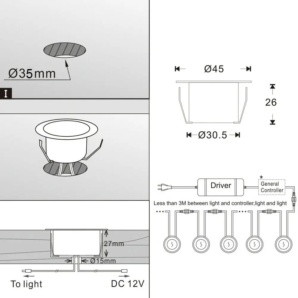 Умное приложение для управления телефоном, 10 шт., Wi-Fi, RGB/RGBW, 45 мм, 12 В, ip67, светодиодные направляющие для лестницы, для Alexa, Echo, Googlehome, IFTTT