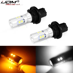 iJDM Amber Yellow CANBUS Error Free SPH24 12272 PH24WY LED Bulbs For Audi Cadillac GMC,etc For Front Turn Signal Lights White