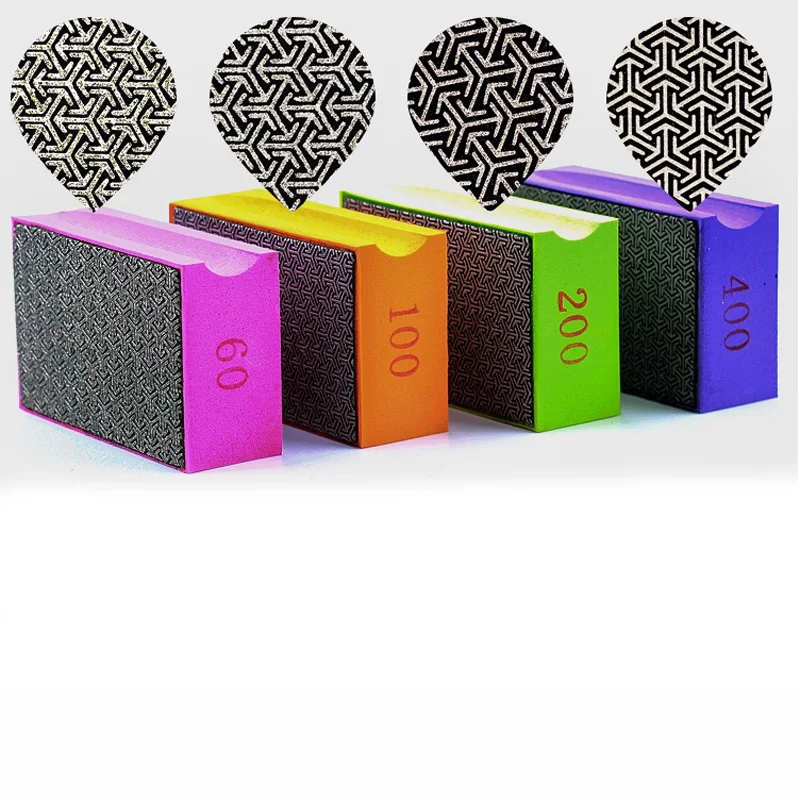 New Diamond Hand Polishing Pad 90*55*30mm For Ceramic Tile Glass Marble Edge Burr Steel  Special-Shaped Rough Surface Grinding