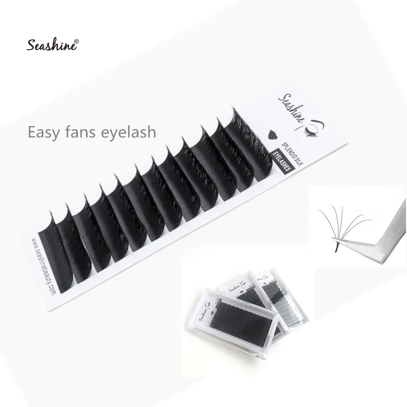 Seashine Easy Fanning Eyelashes Extensions Fan Eyelash Bloom Flare Eye Lash Russian Lash Volume Cilia Silk Lash