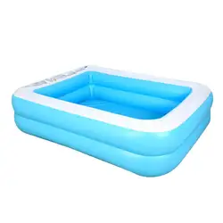 Summer Inflatable Family Kids Children Adult Play Bathtub Water Swimming Pool Hot Carbon Tough PVC Layered Independent Air bag