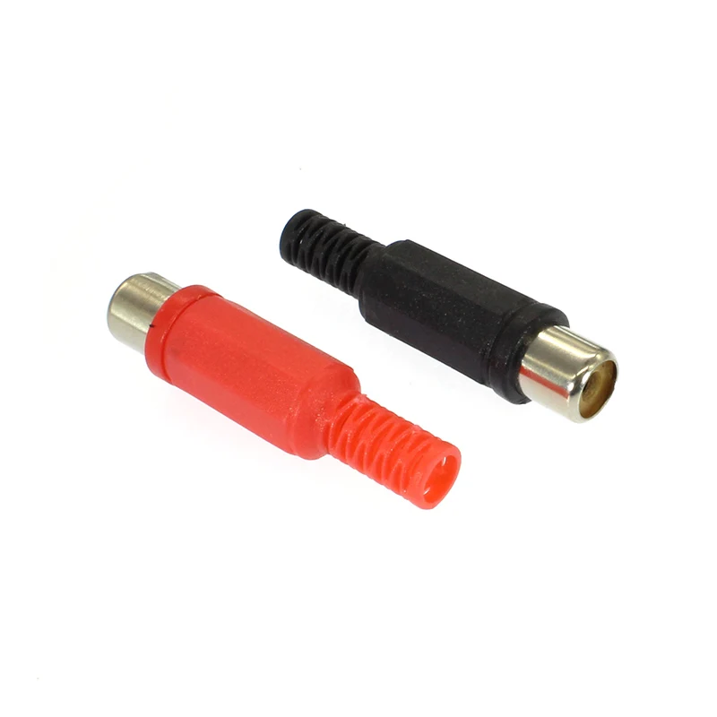 10 pcs/lot connector 50V 0.5A RCA Plastic Audio Connectors Female Welding Jack Cold Pressure Socket Electric Adapter DIY