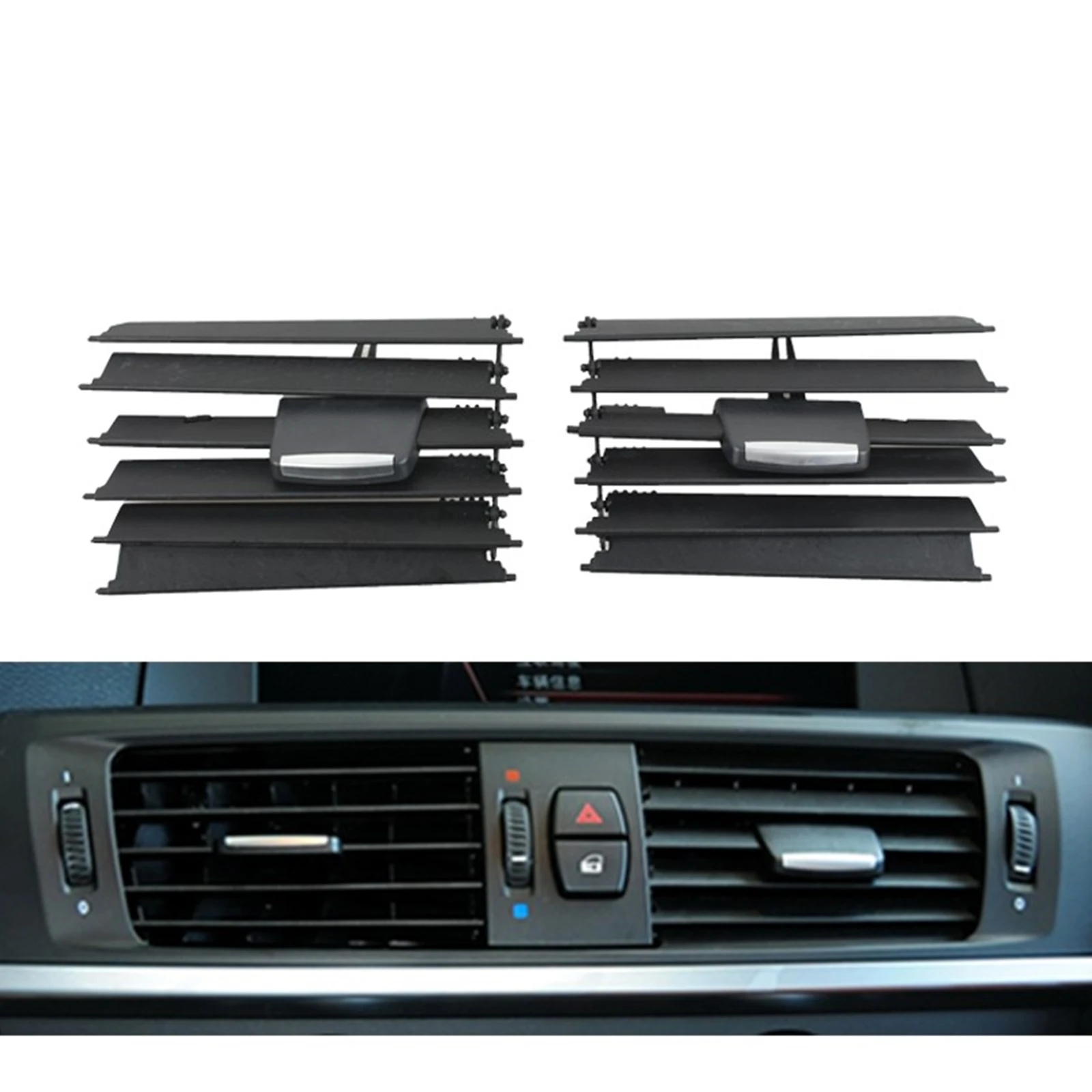 

Car Front Center Console Air Outlet Vent Grille Cover Central Conditioning Fresh Grill Frame Strip Trim For BMW X3 F25 2011-2017