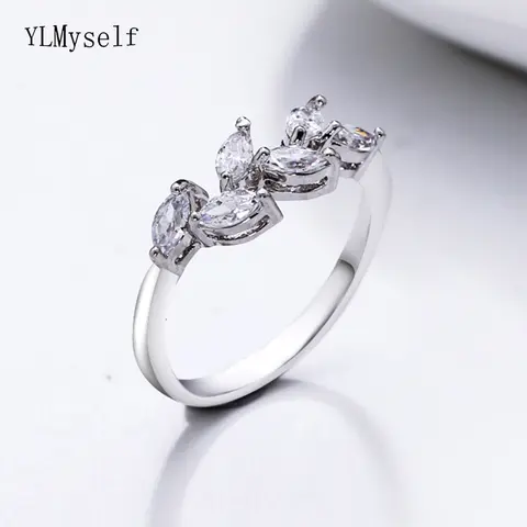 YLMyself Elegant OL Horse Eye Zirconia Ring - Crystal Jewelry for Women, Fashion Finger Ring, Trendy AliExpress Hot Sale