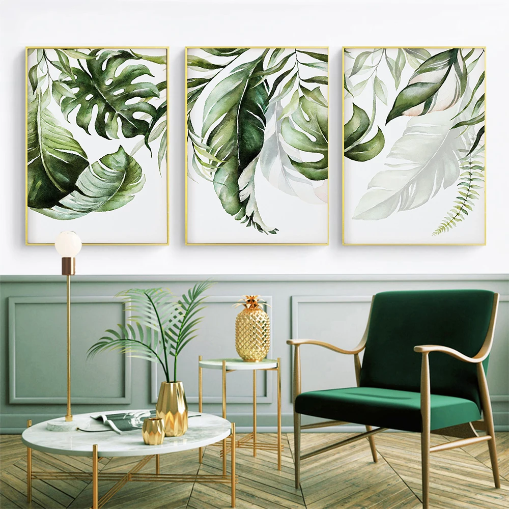 

Modern Nordic Poster Botanical Leaf Print Canvas Painting Fashion Art Print Scandinavian Wall Picture For Living Room Home Decor