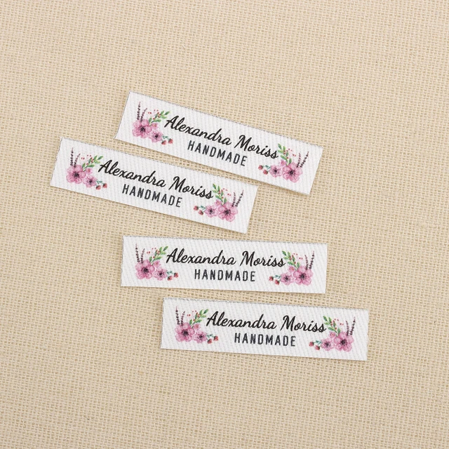 Etiquetas de planchar, logotipo o texto, marca personalizada 40x10 mm, planchar y coser para ropa, manualidades de bricolaje, diseño único personalizado