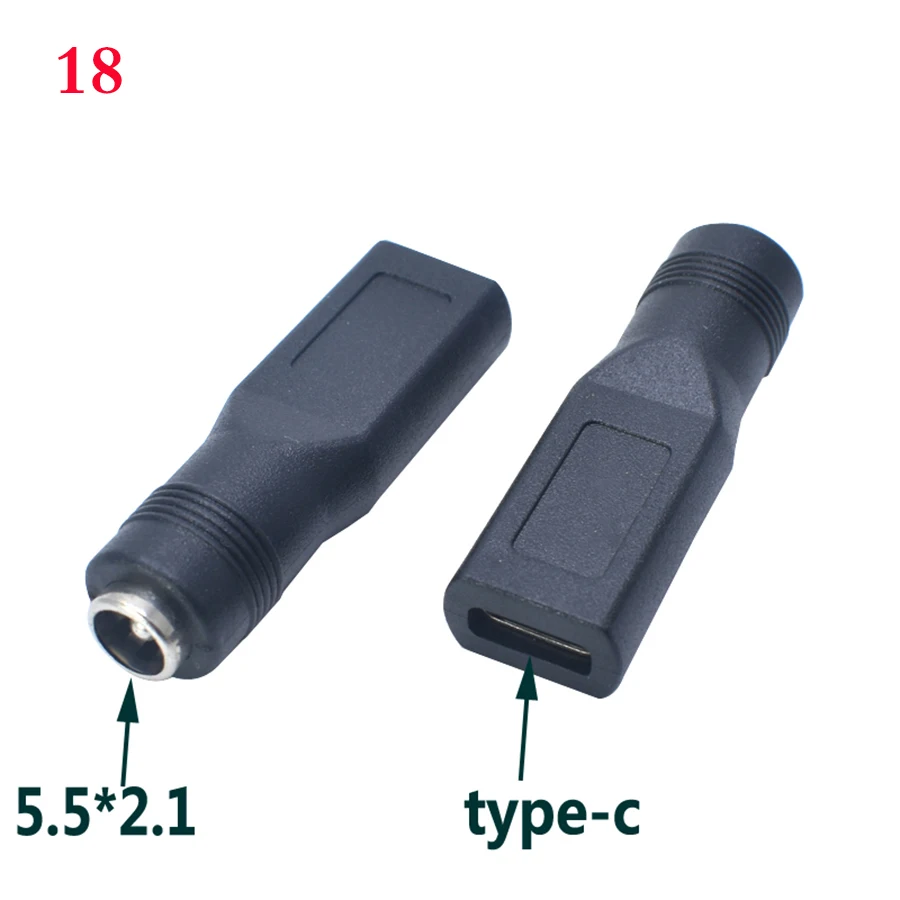 Connecteur DC 5.5x2.1mm femelle vers 2.5 × 0.7, 3.0 × 1.1, 3.5 × 1.35, 4.0 × 1.7, 4.8 × 1.7, 1 pièce adaptateur d\'alimentation mâle pour ordinateur