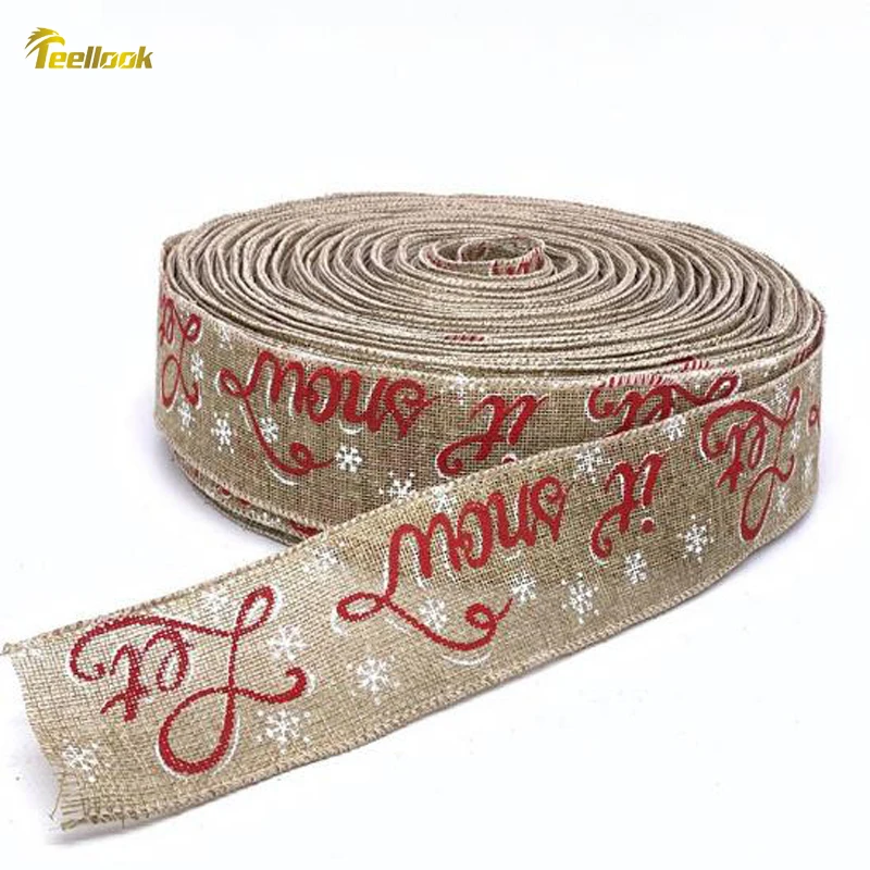 

Teellook Christmas decoration ribbon 6.3cmx20m Christmas tree gift box decorative ribbon