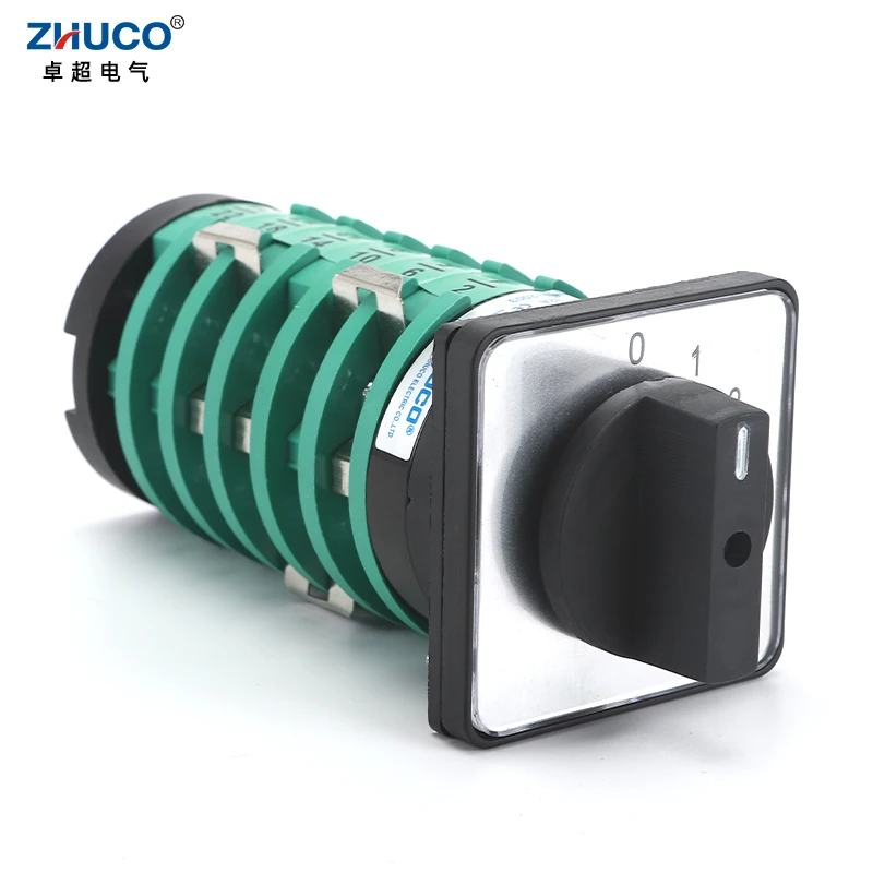 ZHUCO KDHC-32/6X3-6 690V 32A 4 Position 6 Pole Electric Adjustable Welding Machine Custom Rotary Changeover Cam Switch