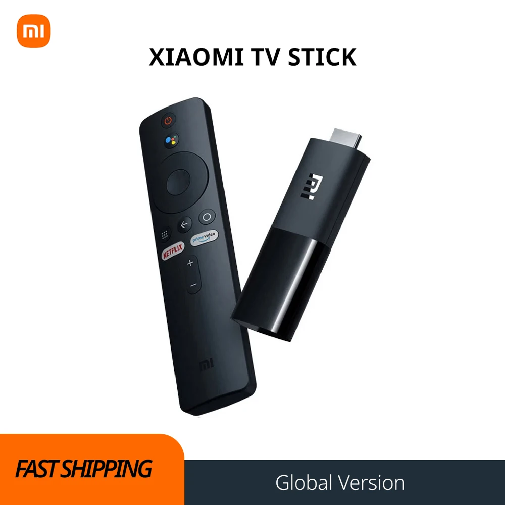 Global Version Xiaomi Mi TV Stick Android TV 9.0 Quad-core 1080P Dolby DTS HD Audio Decoding 1GB 8GB Google Assistant Netflix