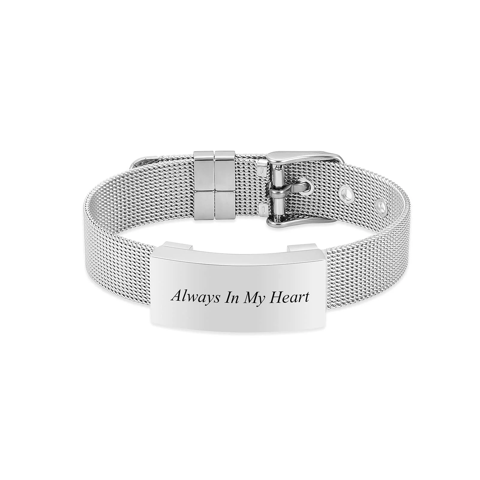 

Always In My Heart Cremation Jewelry Urn Bracelet for Ashes Personalized Watch Band Urn Bangle for Women Men Memorial Keepsake