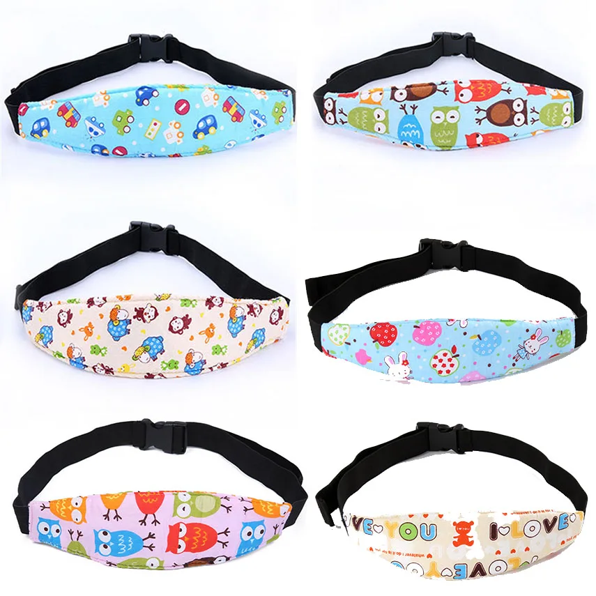 Infant Baby Car Safety Seat Sleep Positioner Head Support Pillow Cotton Adjustable Fastening Pram Belt Car Stroller Accessories