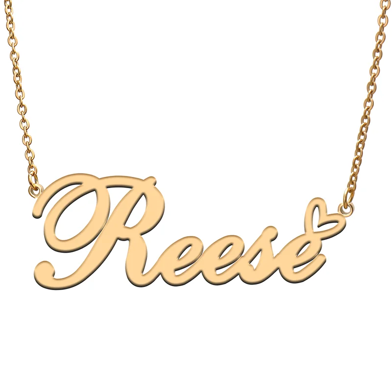 

Reese Name Tag Necklace Personalized Pendant Jewelry Gifts for Mom Daughter Girl Friend Birthday Christmas Party Present