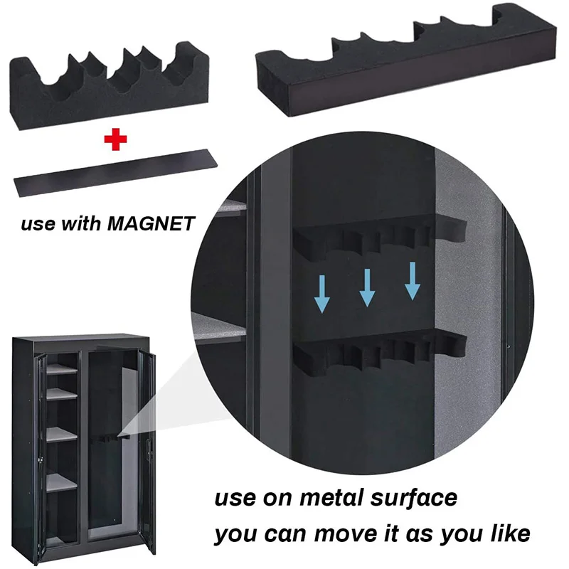 Foam Gun Rack Multifunctional Portable Rifle Barrel Rest with  Magnetic Strip Universal Indoor Outdoor Wall Mount EVA Gun Holder