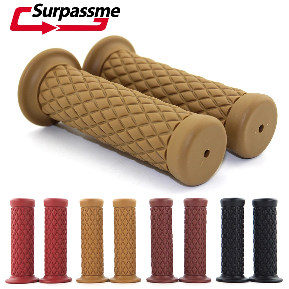 Universal Motorcycle Grips Non Slip Rubber Handle Bar End Grip 7/8\