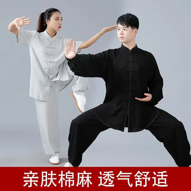 Uniforme de kung fu wushu, roupa tradicional chinesa para homens e mulheres, roupa para artes marciais adultos