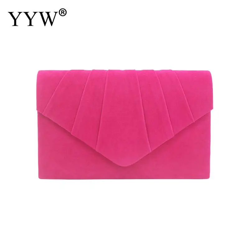 Plush Envelope Clutch Bag Luxury Square Satin Party Handbags for Women Wedding Shoulder Messenger Bags with Chain Evening Purse