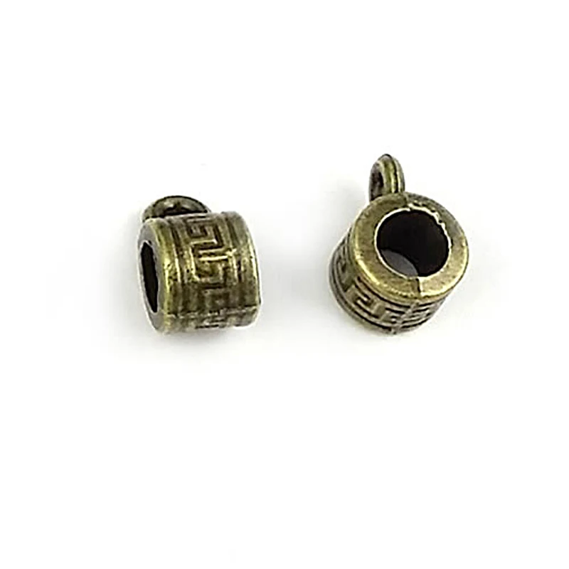 

(C074)100g,about 138 pieces 10x5mm,hole 3.5mm Antique Bronze Zinc Alloy Large Hole Beads Charms Connector Jewelry Accessories