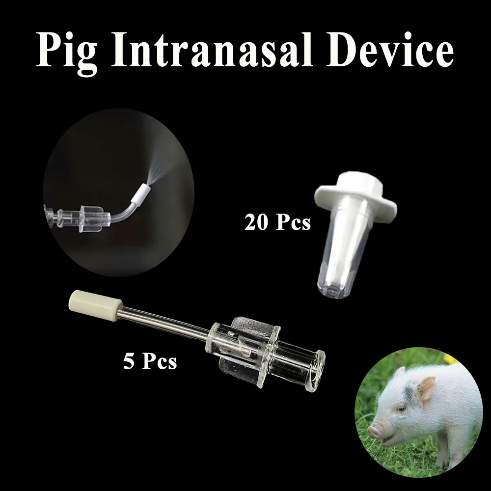 5PCS Nasal Drop Vaccine Immunization Sprayer For Pigs Fine Fog Pseudorabies Piglet Farming Tools Supplies Plastic