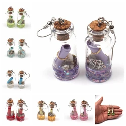 New Girlfriends Fashion Jewelry Glass Resin Wishing Bottle Earrings Conch Shape Earrings Party Holiday Gifts