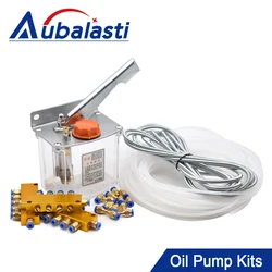 Aubalasti CNC Lubricating Oil Pump Hand-Actuated CNC Manual Oil Pump for CNC Machine Oil Lubrication Pump System