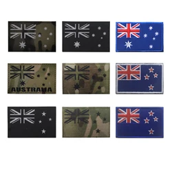 Australia New Zealand Flag IR Reflective Embroidered Patches Tactical  Patches Australian Flags Embroidery Badges