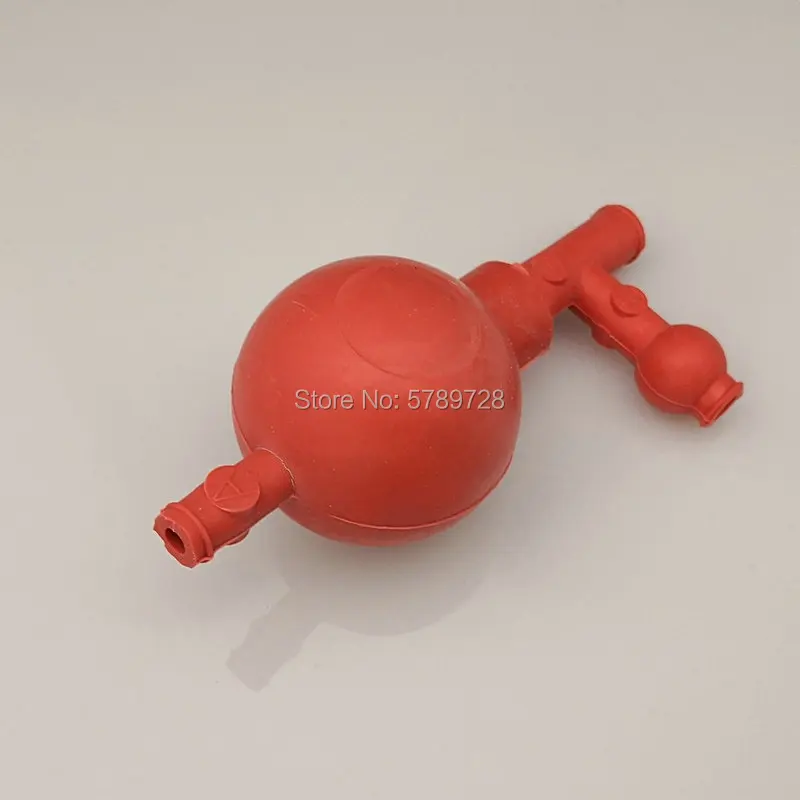 1pc Lab Rubber Suction Bulb Safe Pressure Quantitative Pipette Filler with 3 Valves Use with pipette