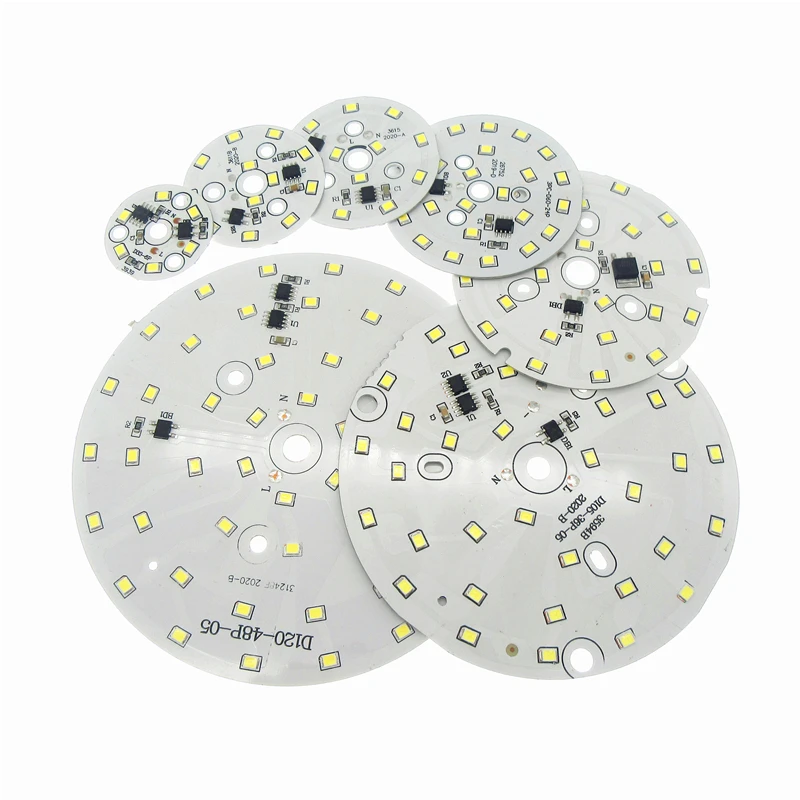 5pcs AC 220V 2835 SMD Chip LED PCB 3W 5W 7W 9W 12W 15W 18W Cold White Warm White With Smart IC Driver For Bulbs DIY