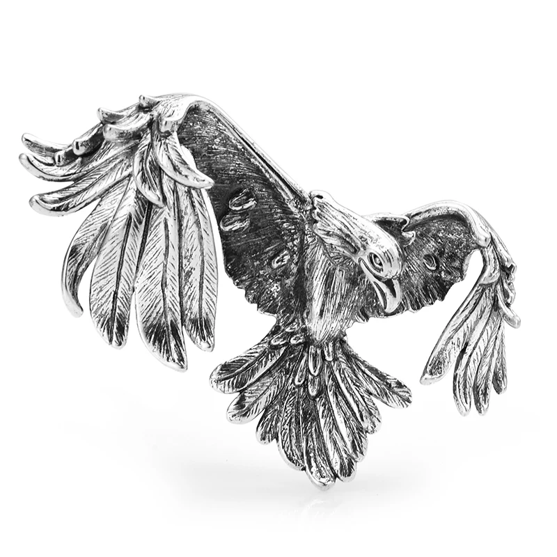 Wuli&baby Vintage Flying Eagle Brooches For Women Unisex Charming Strength Freedom Bird Party Casual Brooch Pins Gifts