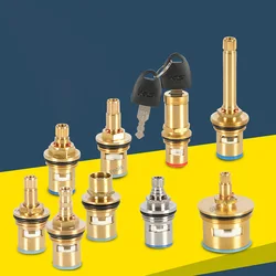 Válvulas de torneira de substituição universal latão cartucho de disco de cerâmica válvula de torneira interna para banheiro cozinha no sentido horário/anti-horário