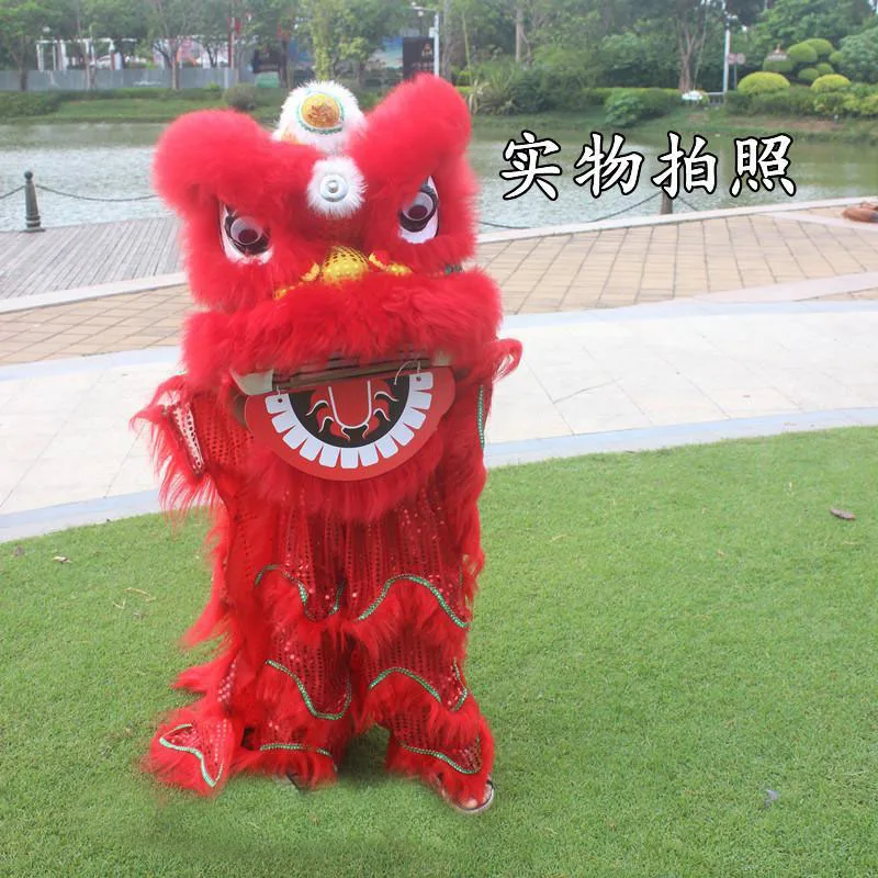 12 inch Royal Lion Dance Mascot Costume 2-5 Age Family Props Outfit Dress Chinese Traditional Culture Party Carnival Festivall