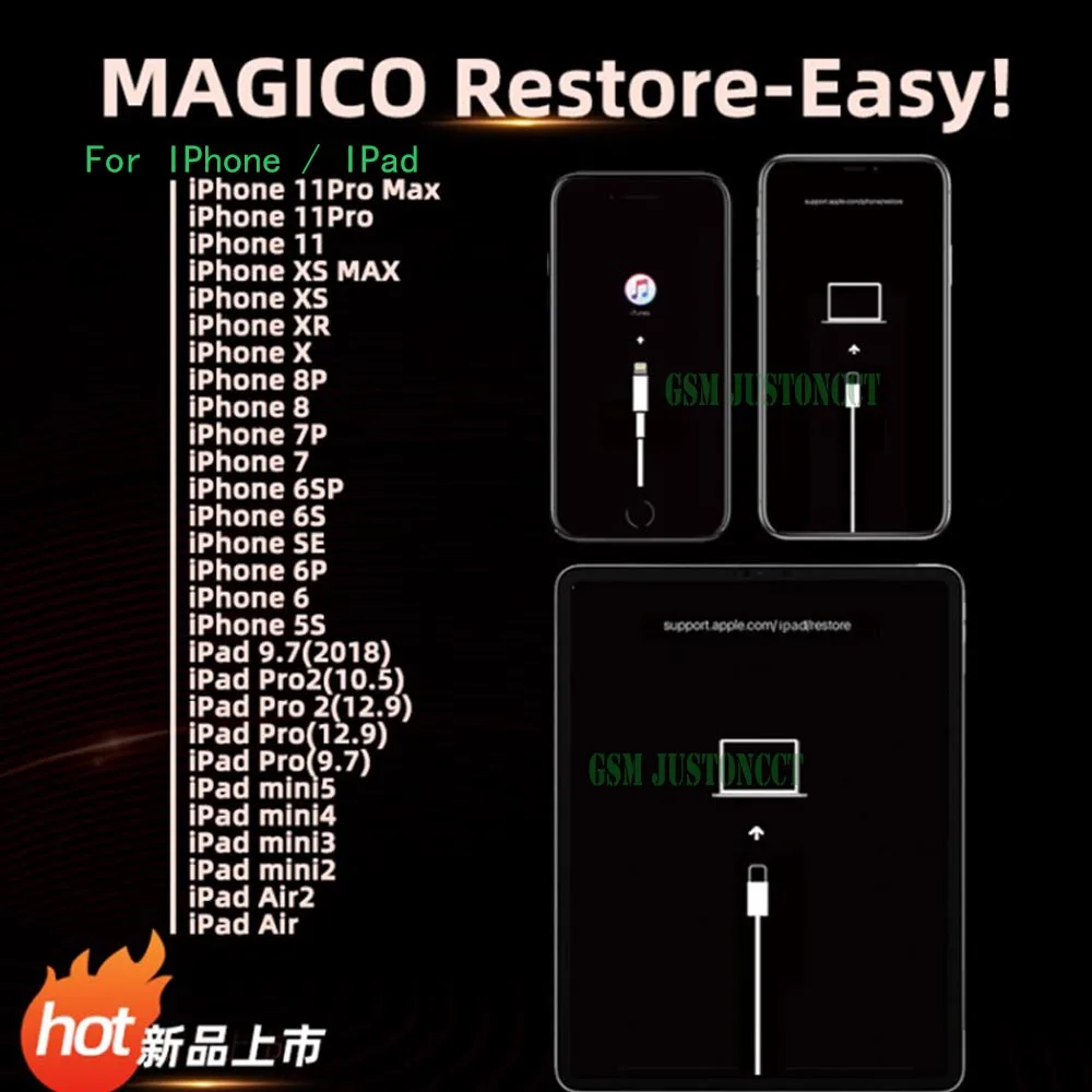 Nuovo MAGICO Restore-Easy Cable per IPhone IPad aggiornamento automatico, aggiornamento automatico modalità DFU controllo Online numero di serie