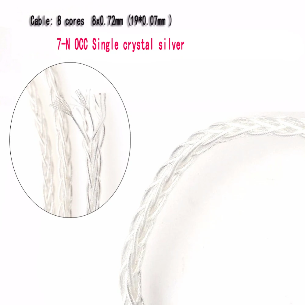 عالية الجودة 8 النوى الفضة مطلي 4.4 مللي متر متوازنة الذكور إلى المزدوج 2x 3pin XLR متوازنة ذكر محول الصوت كابل