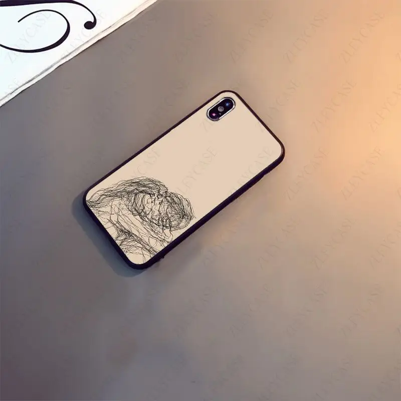 Minimalist line couple hand Love Phone Cover For iphone 15pro 11pro 13pro 14pro 12pro xs max 7 XR 12mini 15plus 13mini SE cases image 4