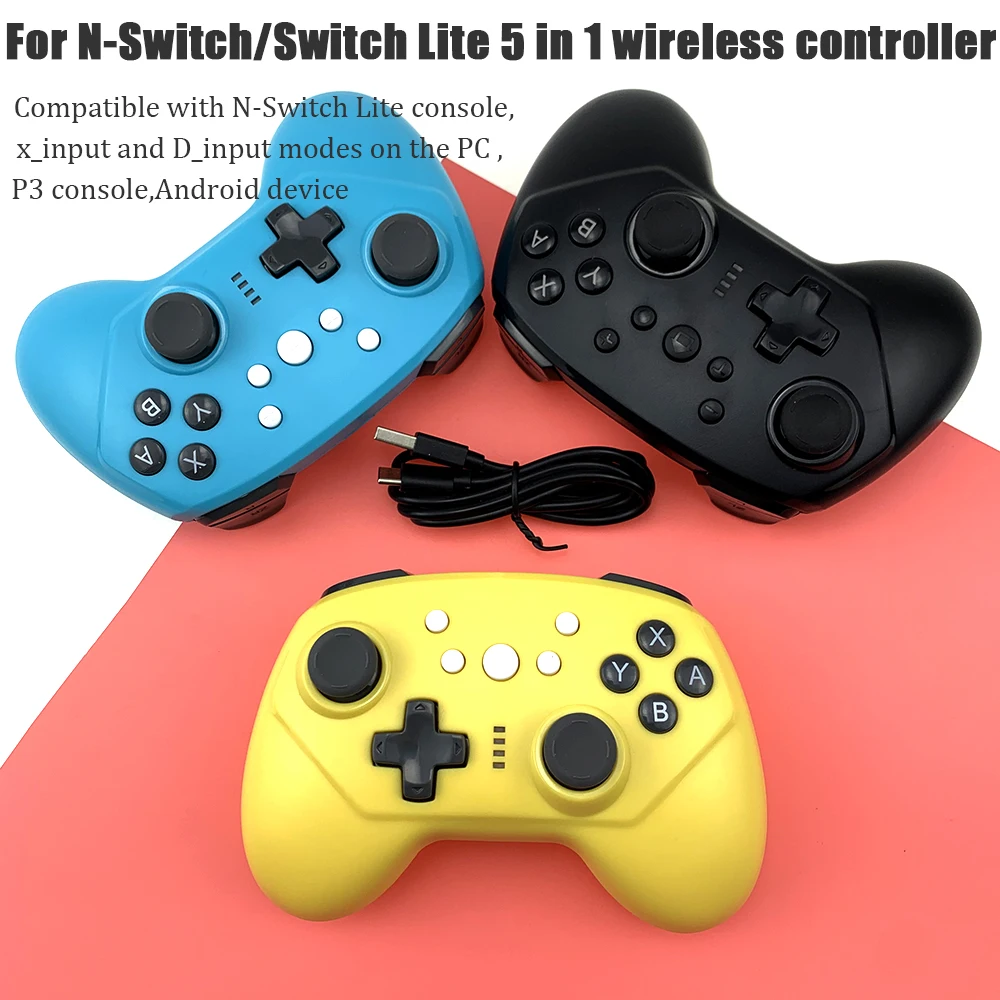 Контроллер Nintendo Switch Pro, Bluetooth-совместимые беспроводные геймпады с осью и вибрацией, джойстик Mando Pro Switch Lite