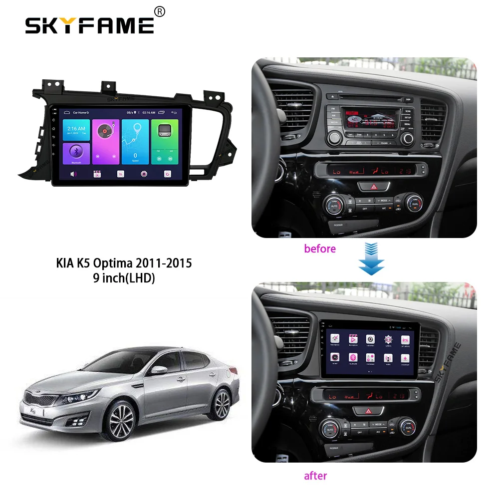 SKYFAME Car Frame Fascia Adapter Android Radio Audio Dash Fitting Panel Kit For Kia K5 Optima