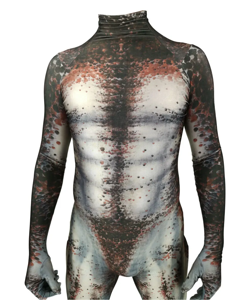 Zawaland Halloween Predator Cosplay Kostüme Karneval Catsuit Langarm Zentai Bodysuit Phantasie Overalls Muscle Anzug