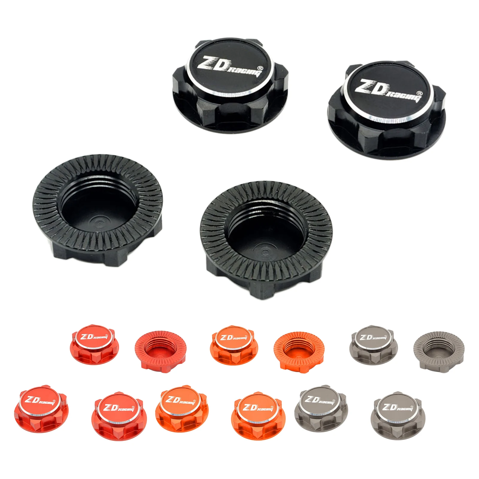 4pcs Metal 17mm Hex Wheel Nuts Set Mount Cap For 1:8 RC Car Off Road Car Spare Parts Accessory Upgrade